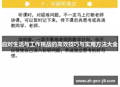 应对生活与工作挑战的高效技巧与实用方法大全